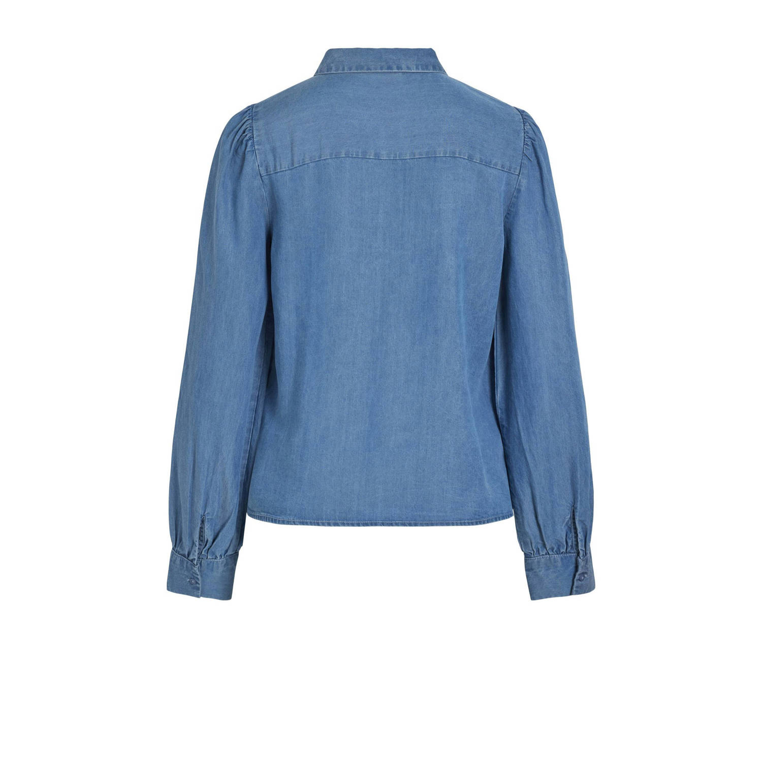 VILA blouse medium blue denim