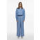 VILA wide leg high waist broek medium blue denim