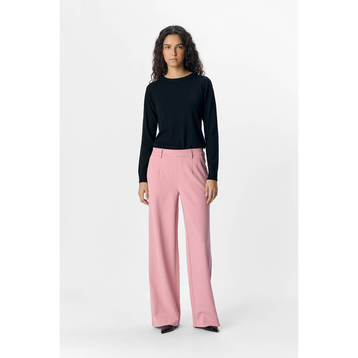 OBJECT wide leg regular waist pantalon