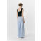 OBJECT OBJLISA wide leg regular waist pantalon lichtblauw/ wit