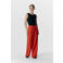 OBJECT wide leg regular waist pantalon koraalrood