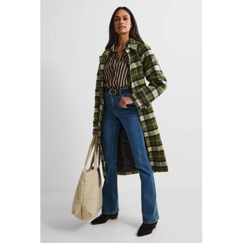 anytime high waist flared jeans blauw afbeelding