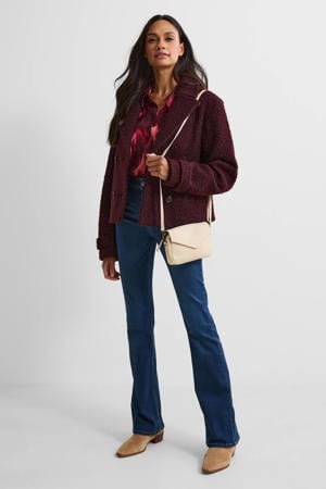 high waist flared jeans donkerblauw