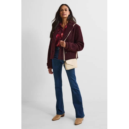 anytime high waist flared jeans donkerblauw afbeelding
