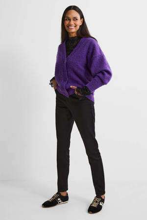 high waist skinny jeans zwart