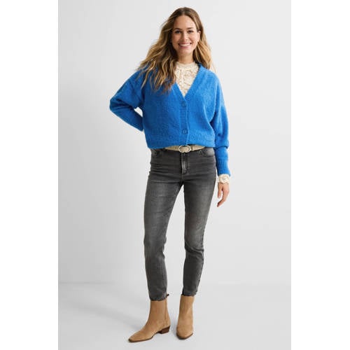 anytime high waist skinny jeans lichtgrijs afbeelding