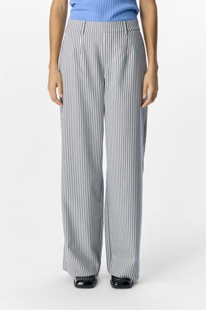 OBJLISA wide leg regular waist pantalon wit