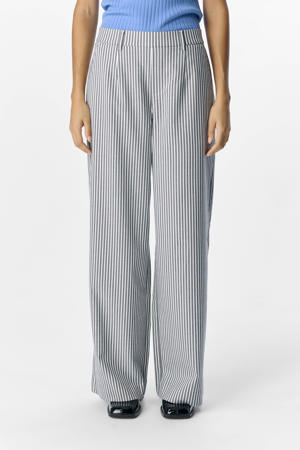 OBJLISA wide leg regular waist pantalon wit
