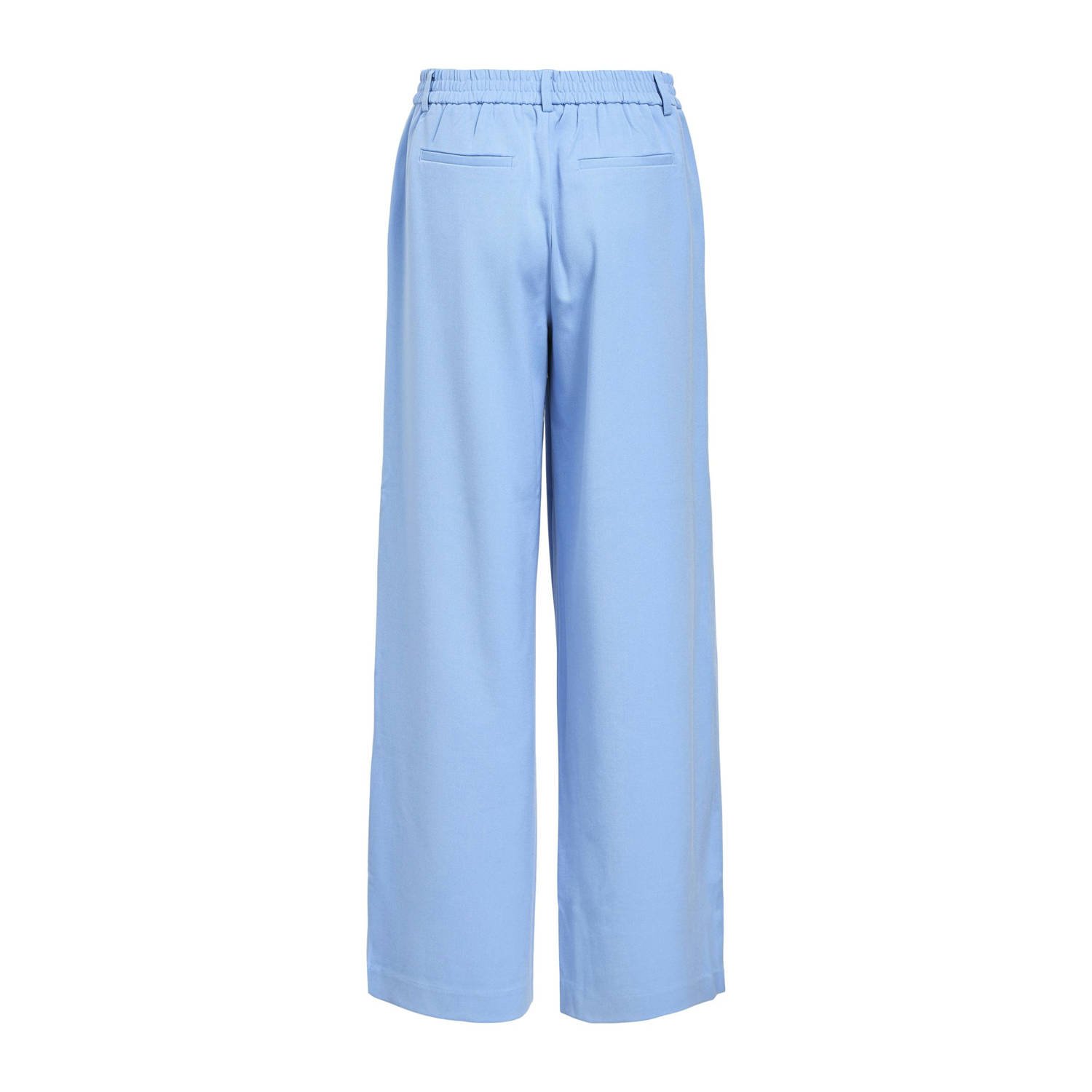 OBJECT wide leg regular waist pantalon blauw