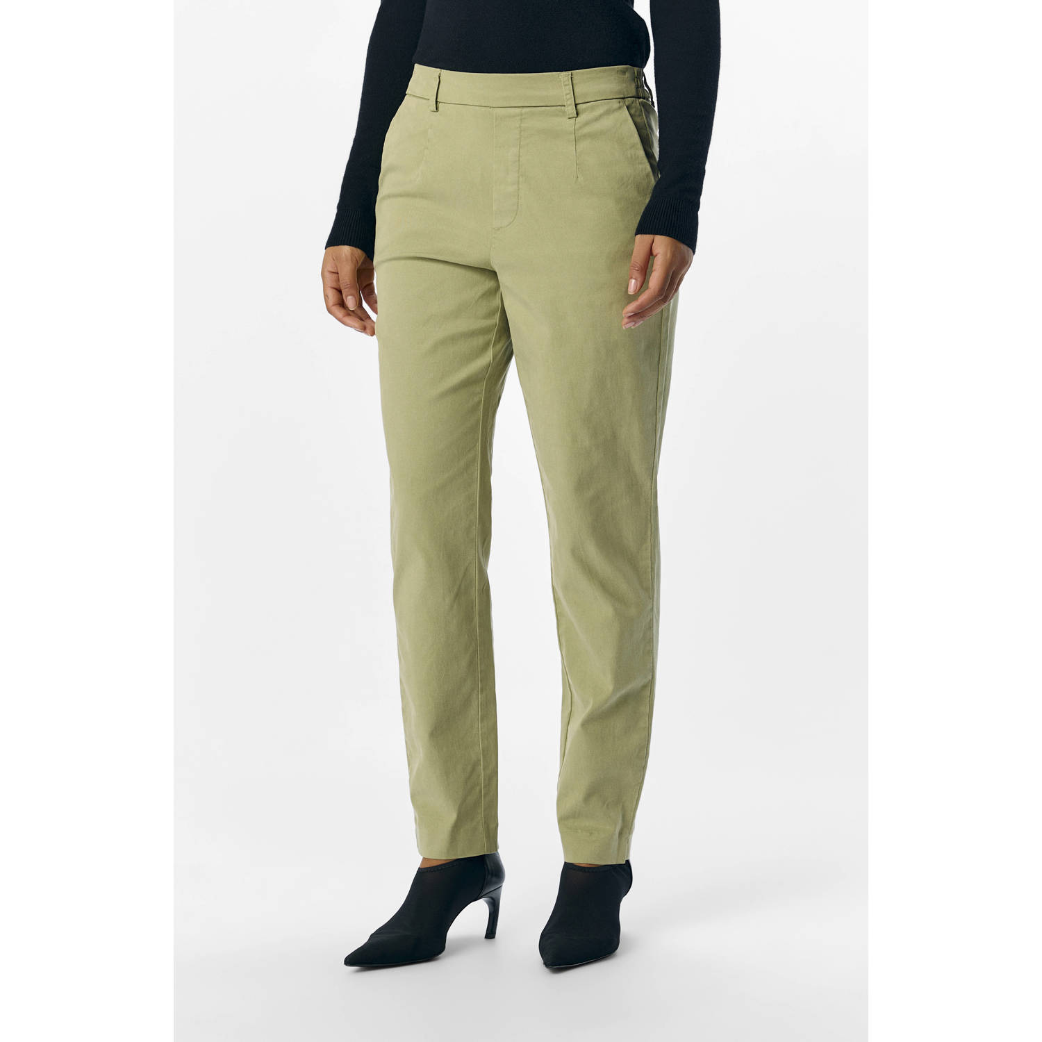 OBJECT slim regular waist chino kaki