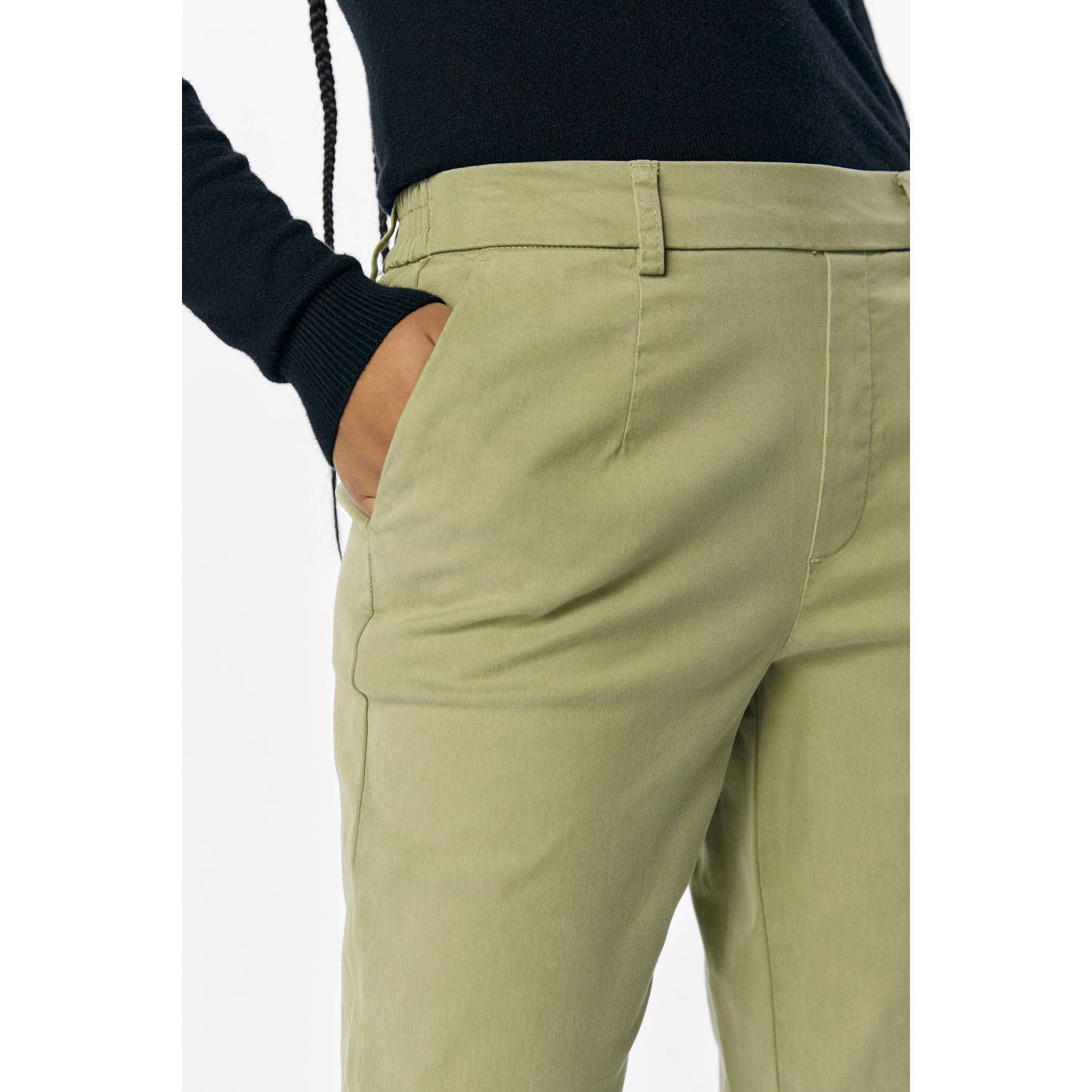 OBJECT slim regular waist chino kaki