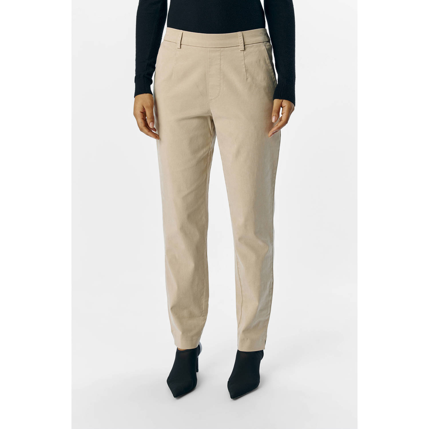 OBJECT slim regular waist chino beige