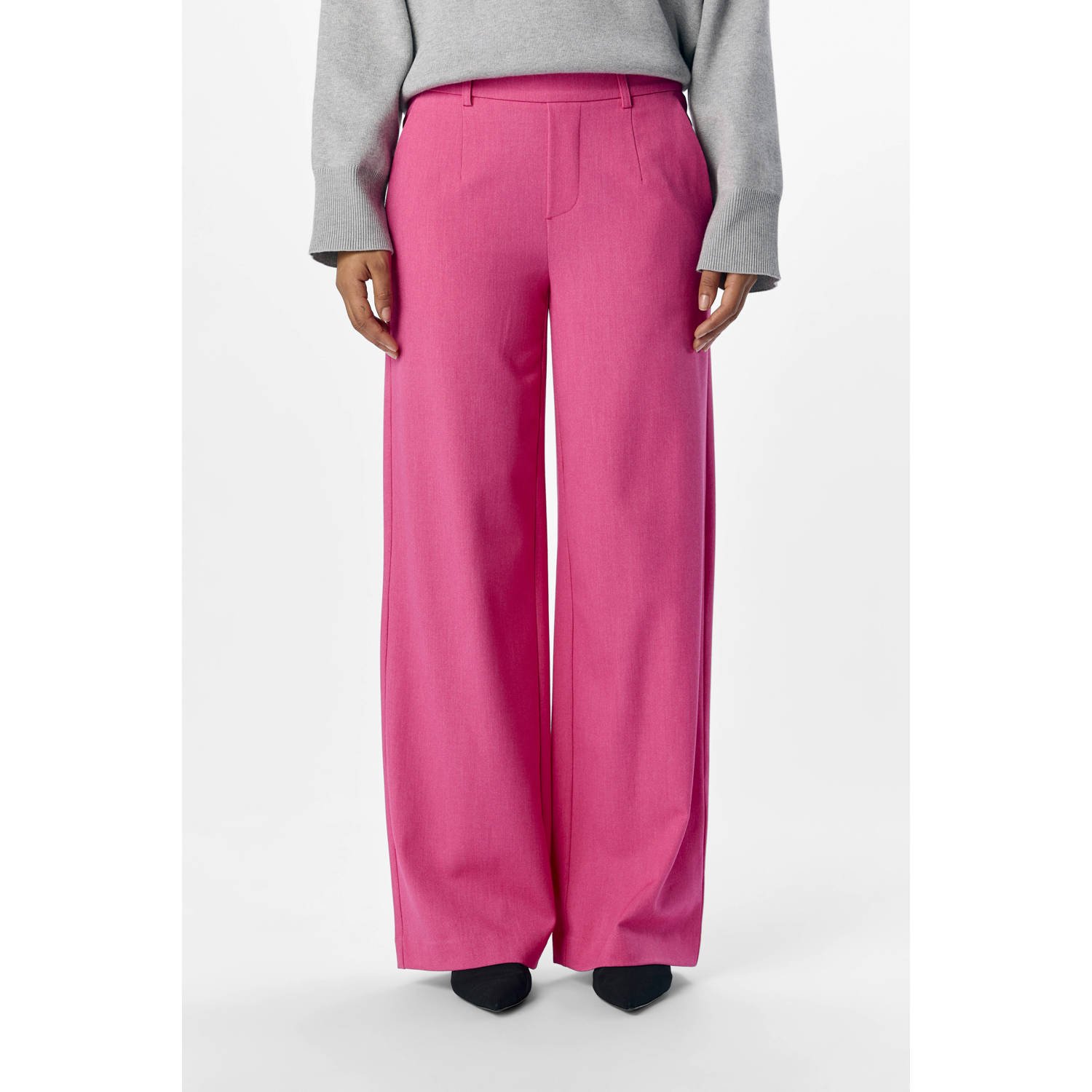 OBJECT Dames Broeken Obj Lisa Wide Pant Roze