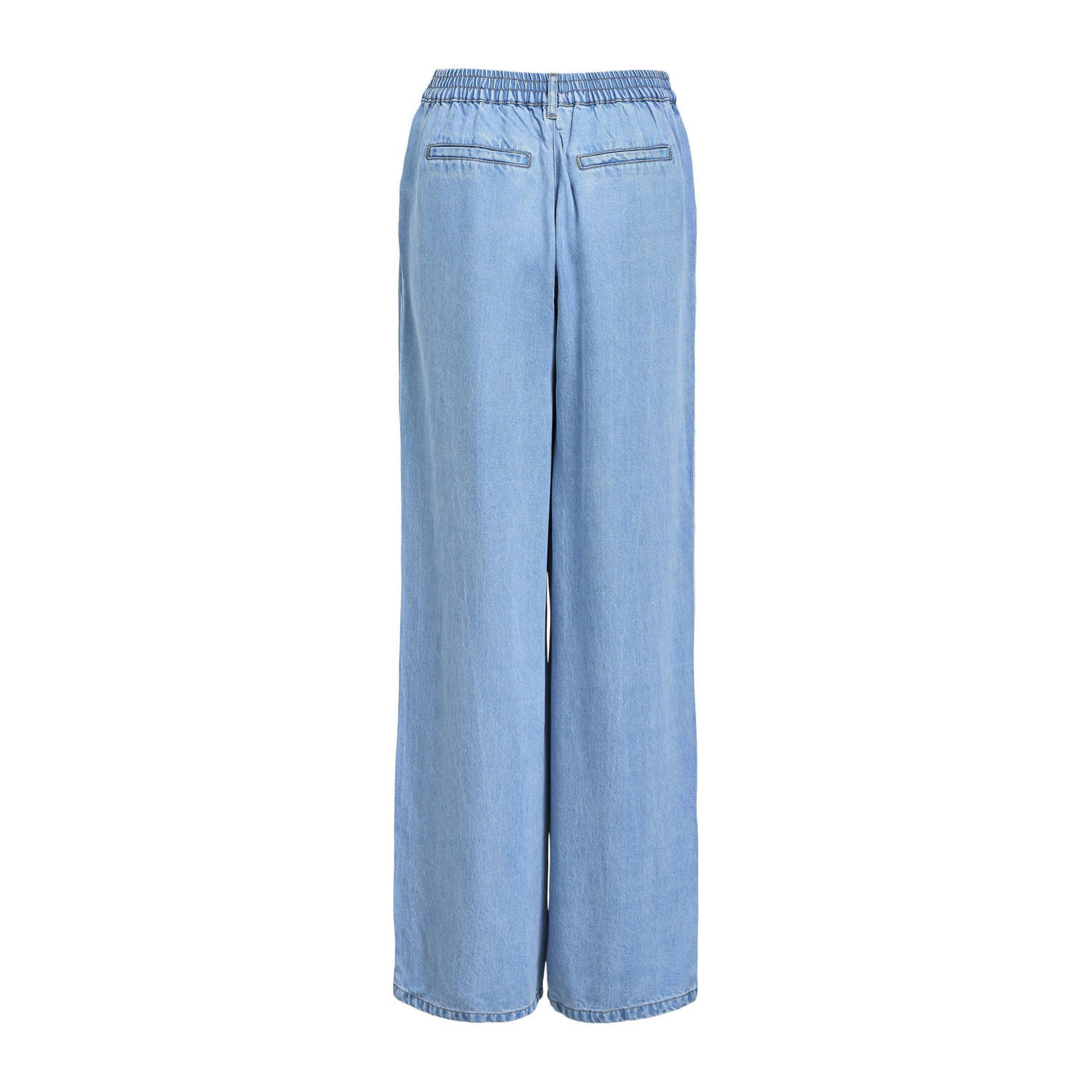 OBJECT wide leg casual broek blauw