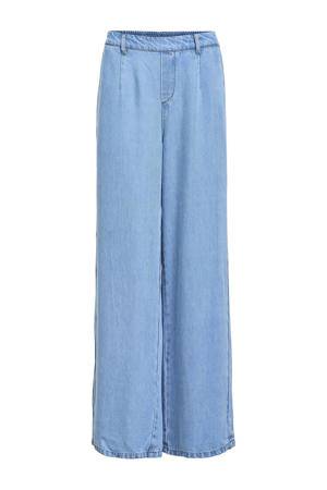 wide leg casual broek blauw