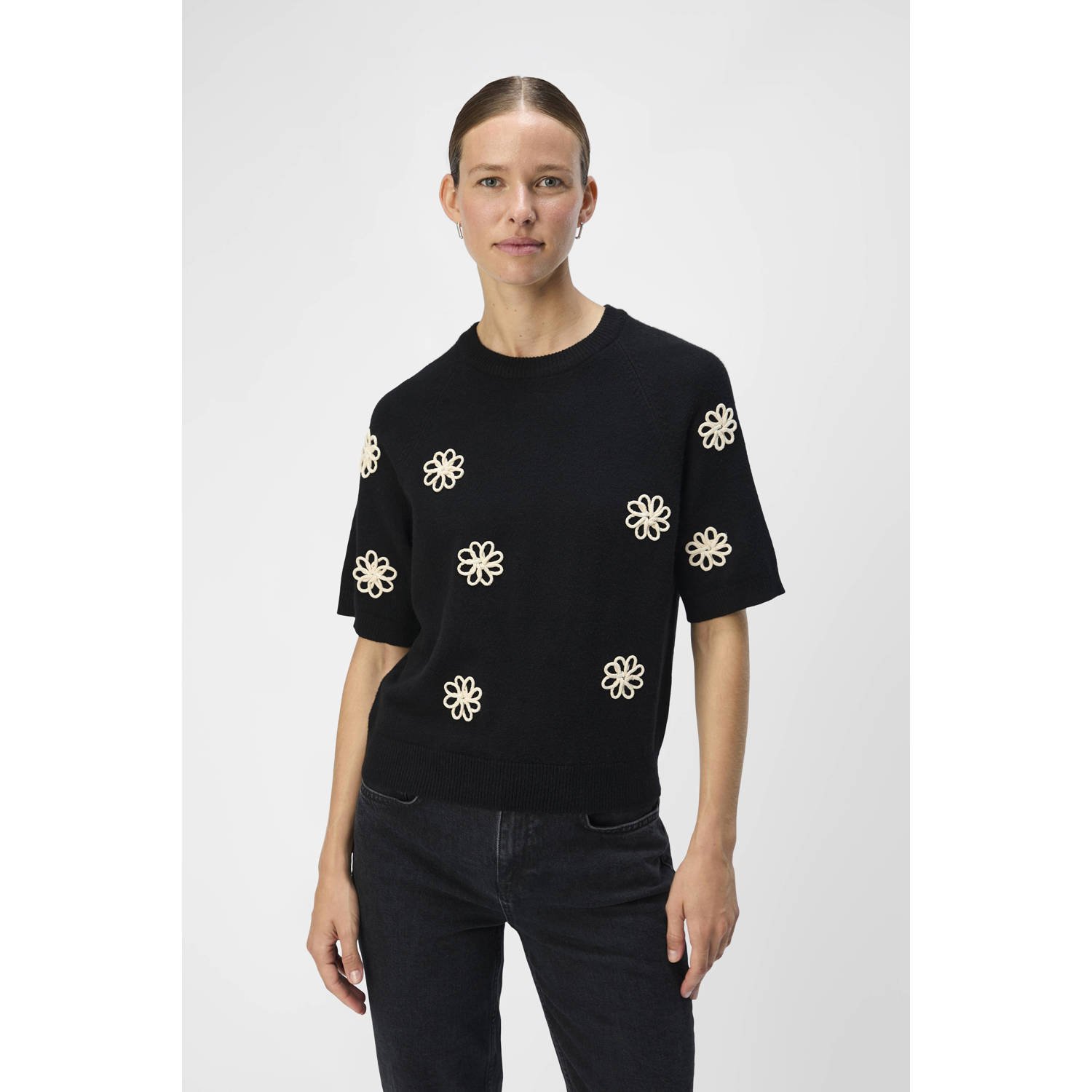 OBJECT Dames Truien & Vesten Objlaney Rubin Ss Pullover E Div Zwart