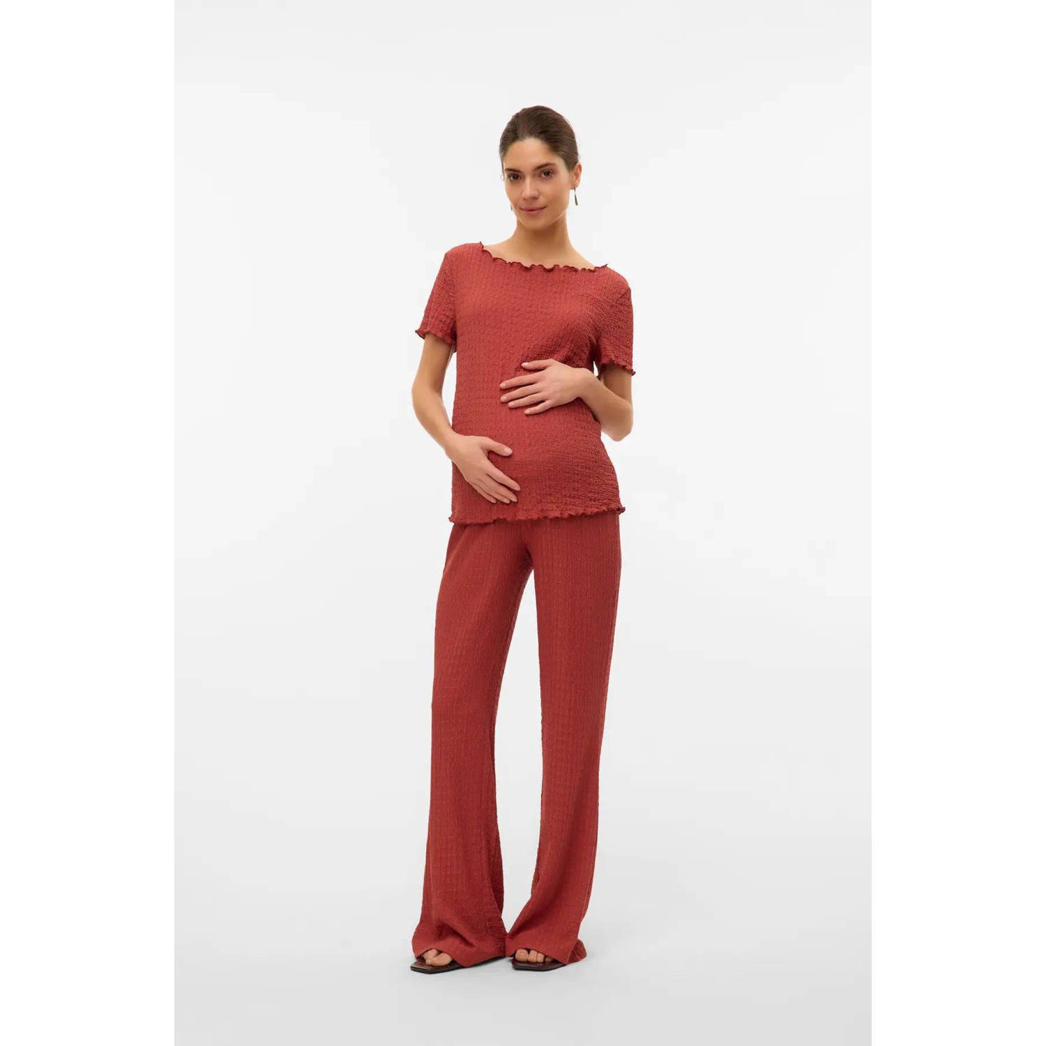 MAMALICIOUS zwangerschaps blousetop donkerrood