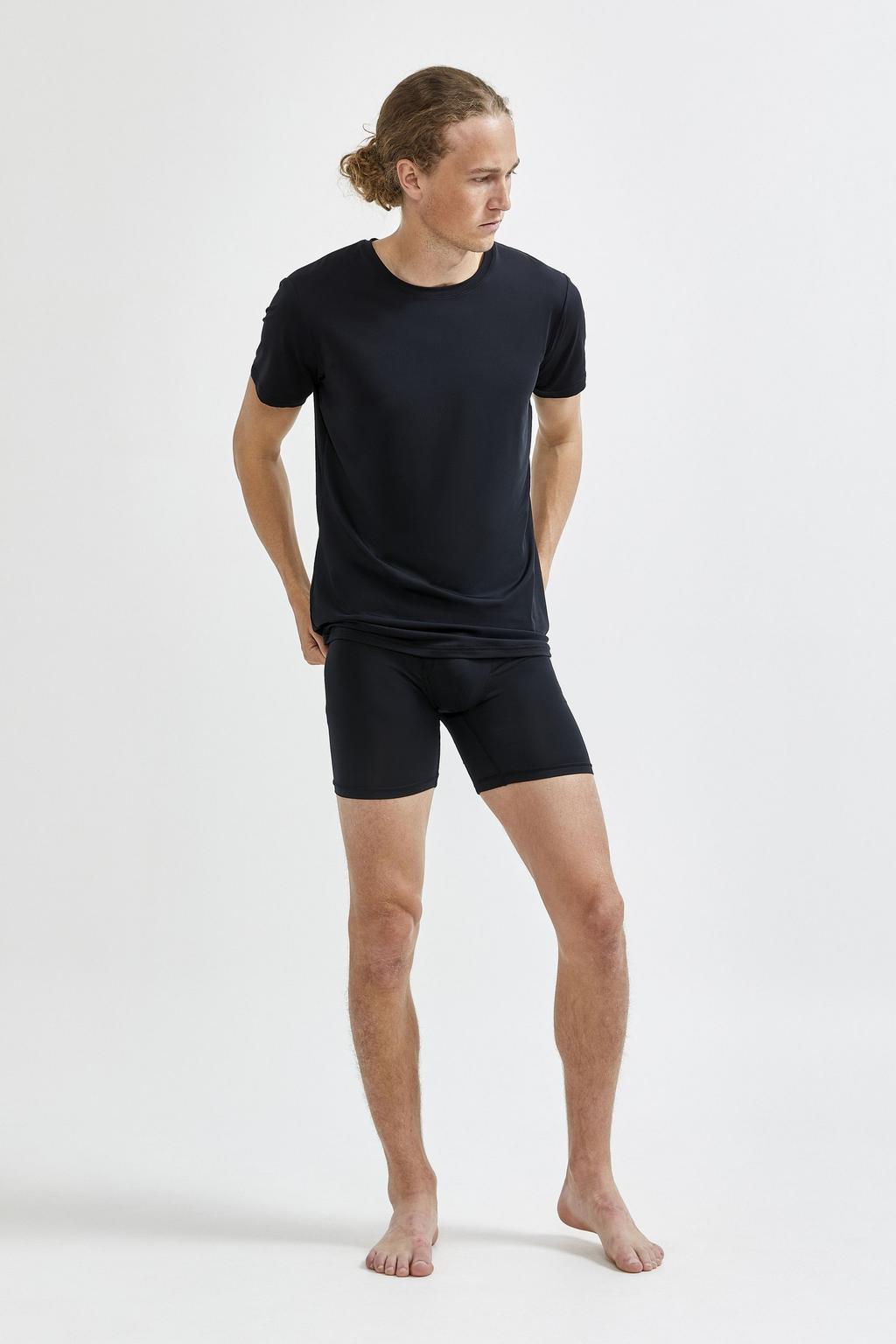 Zwarte heren Craft sportshirt van polyester met korte mouwen en ronde hals