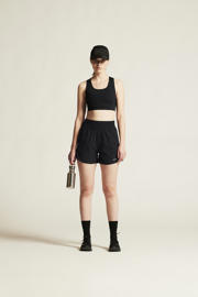 thumbnail: Zwarte dames Craft sportshort van polyester met regular fit, regular waist en elastische tailleband met koord