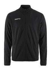 thumbnail: Zwarte heren Craft Senior trainingsjack Evolve 2.0 van polyester met lange mouwen, opstaande kraag en ritssluiting