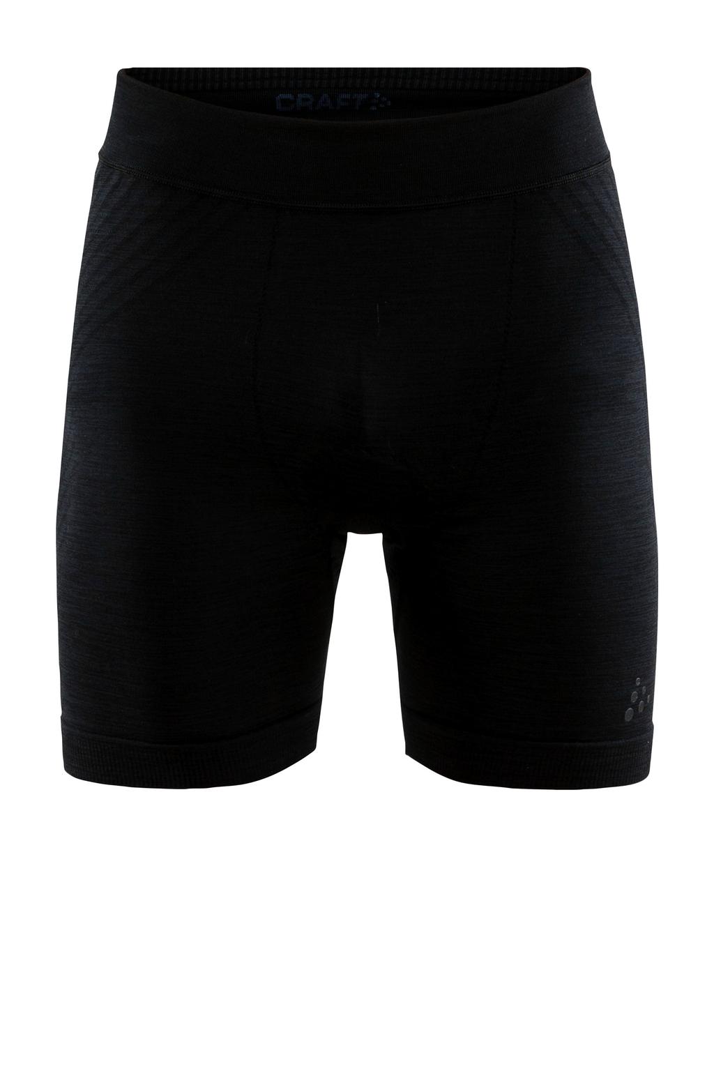 Zwarte heren Craft fietsbroek Core Fuseknit boxer van polyester met slim fit, elastische tailleband en effen