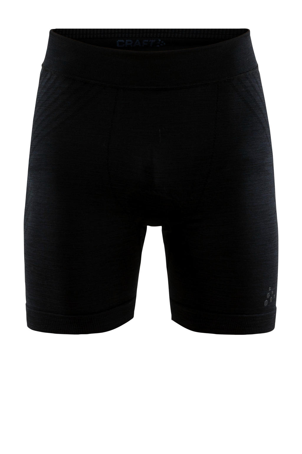 Zwarte heren Craft fietsbroek Core Fuseknit boxer van polyester met slim fit, elastische tailleband en effen