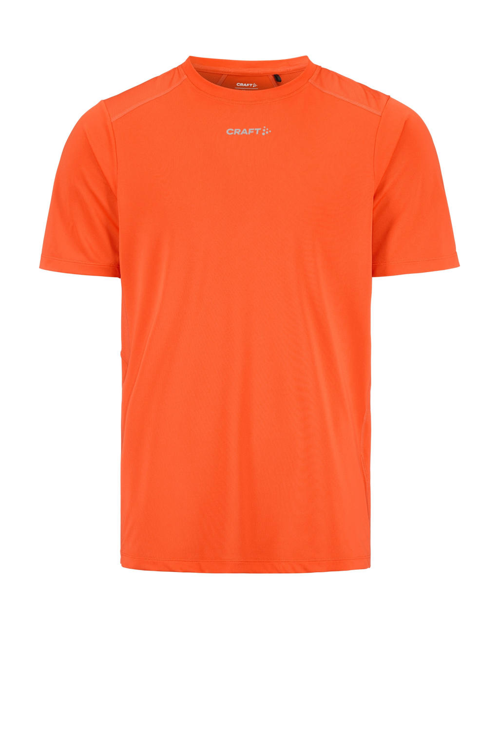 Oranje heren Craft sportshirt Adv Essence van polyester met korte mouwen en ronde hals