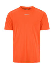 thumbnail: Oranje heren Craft sportshirt Adv Essence van polyester met korte mouwen en ronde hals