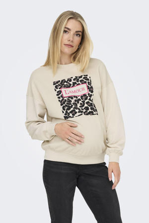 zwangerschaps sweater beige