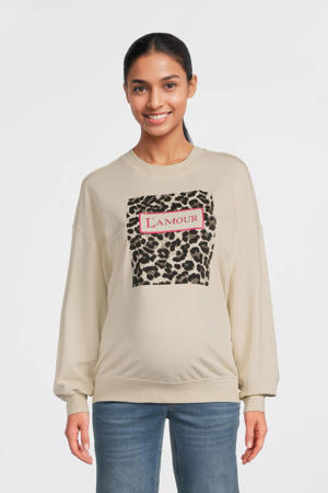 zwangerschaps sweater beige