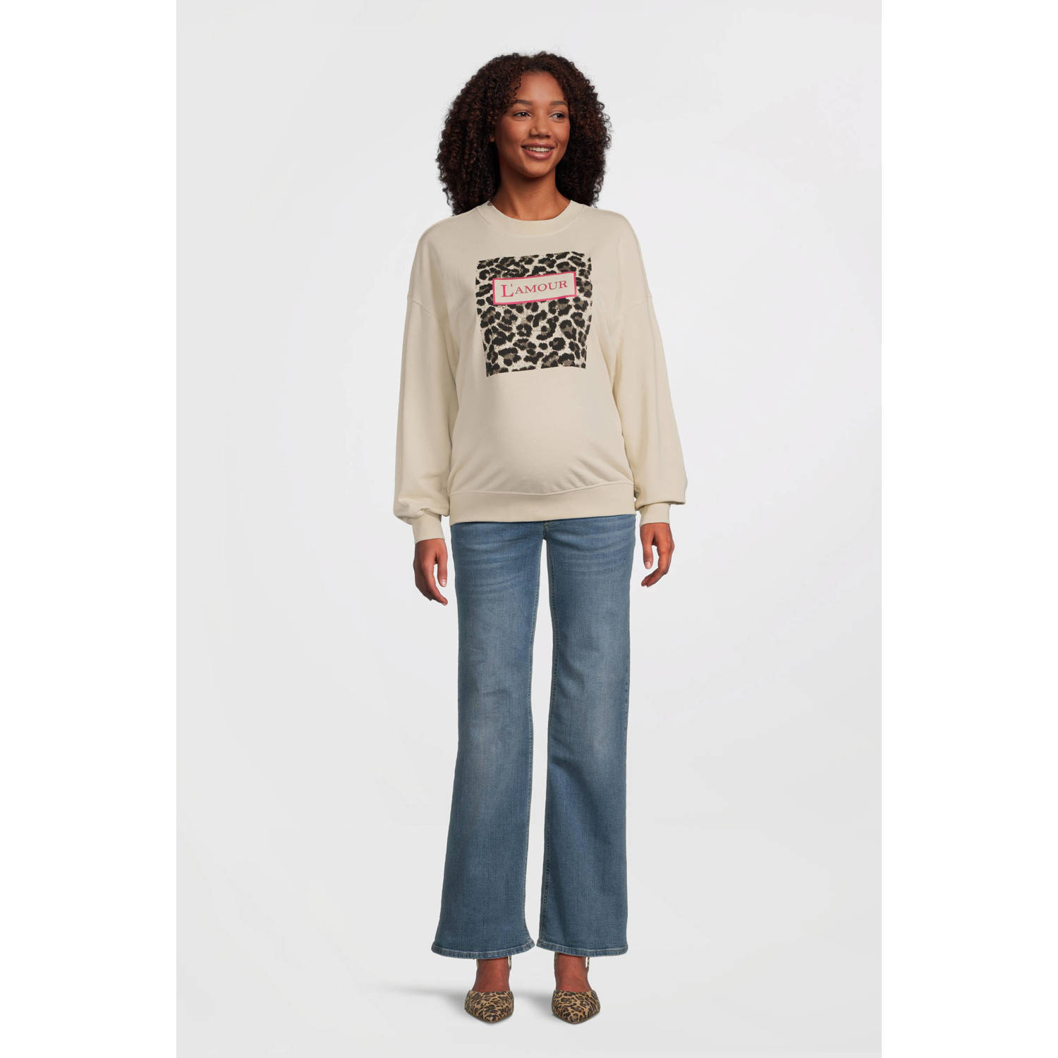 ONLY MATERNITY zwangerschaps sweater beige