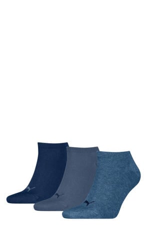 sneakersokken - blauw (set van 3)