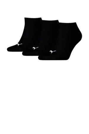 sneakersokken - set van 3 zwart