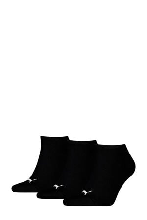 sneakersokken - zwart (set van 3)