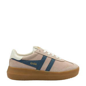 Athena  suède sneakers roze/blauw