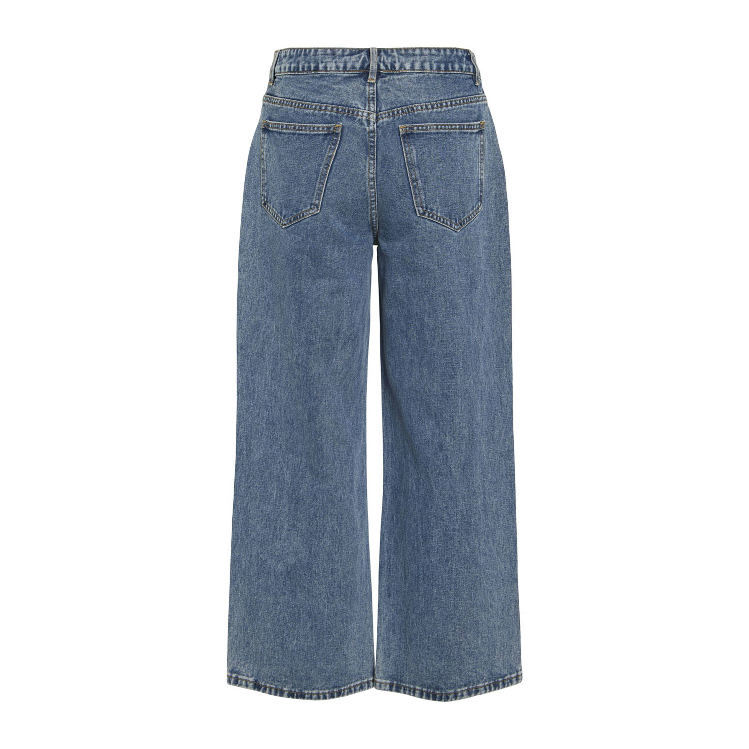 VILA wide leg jeans medium blue denim
