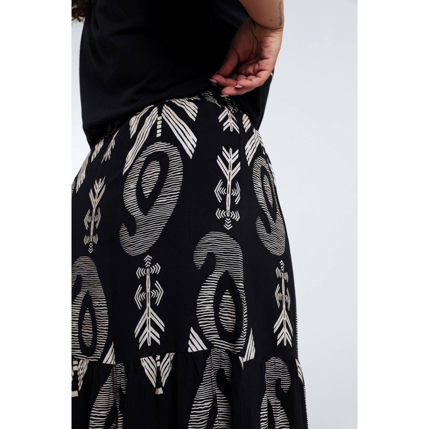 Paprika maxi rok zwart