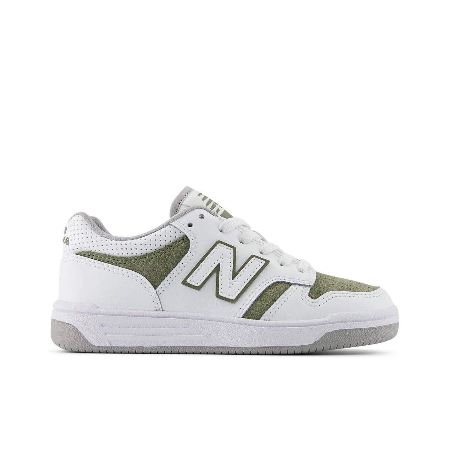 New Balance 480 sneakers wit olijfgroen