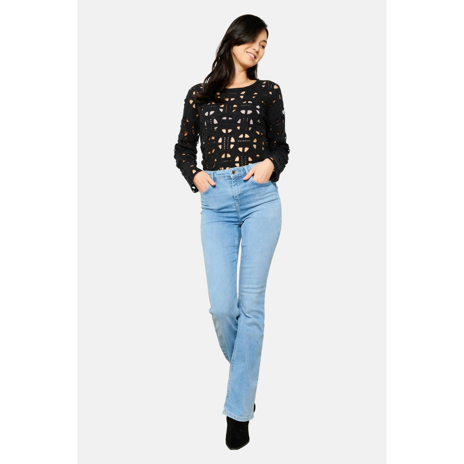 LOLALIZA flared jeans light blue denim