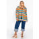 YOEK Plus Size tuniek met print - oranje