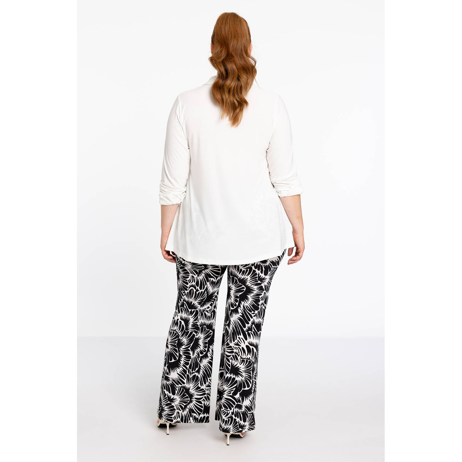YOEK regular waist broek zwart