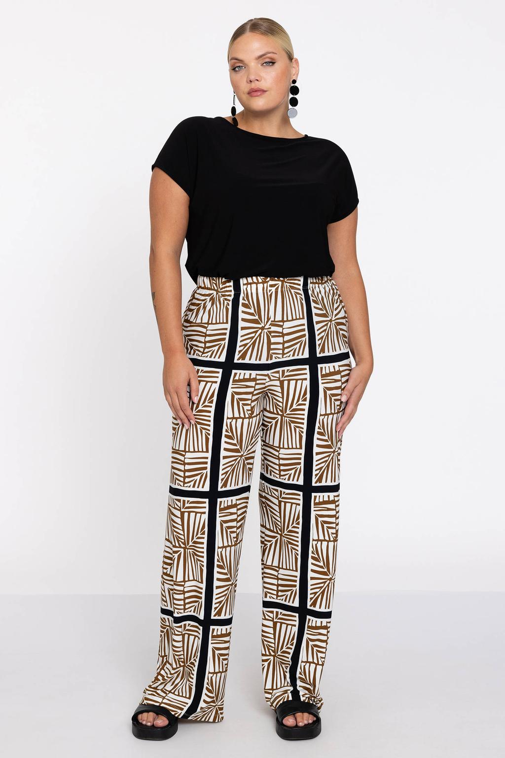 YOEK straight regular waist broek beige