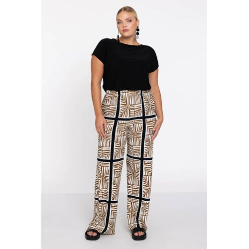 YOEK straight regular waist broek beige afbeelding