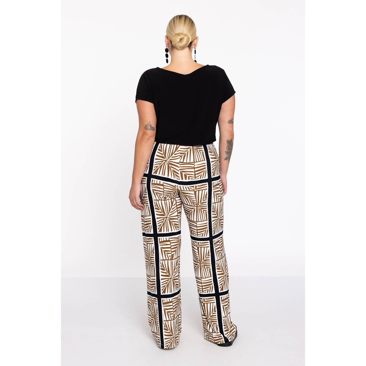 YOEK straight regular waist broek beige