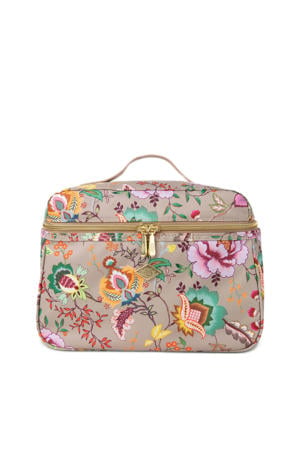 beautycase Cocos met bloemen roze