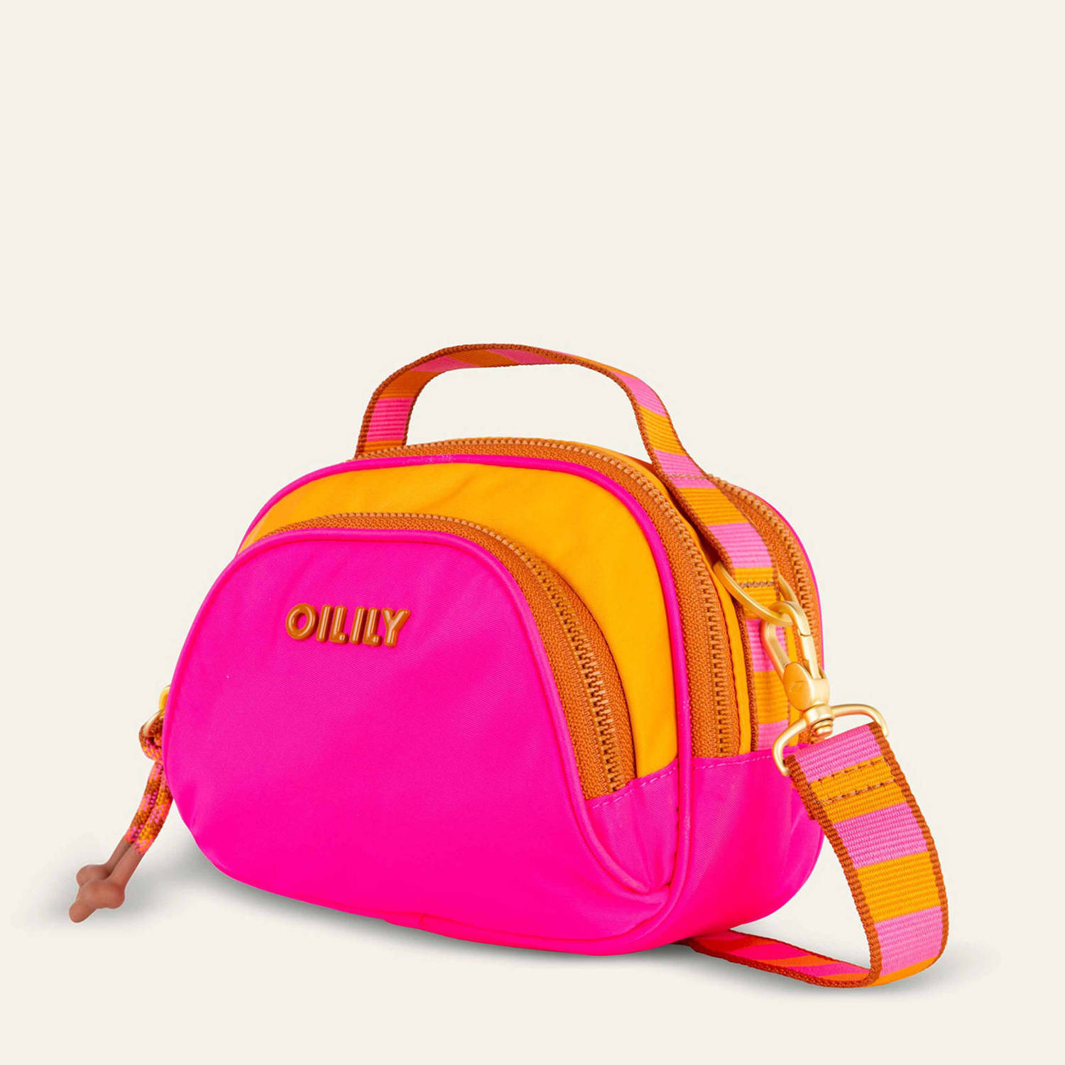 Oilily crossbody tas Sabi fuchsia oranje