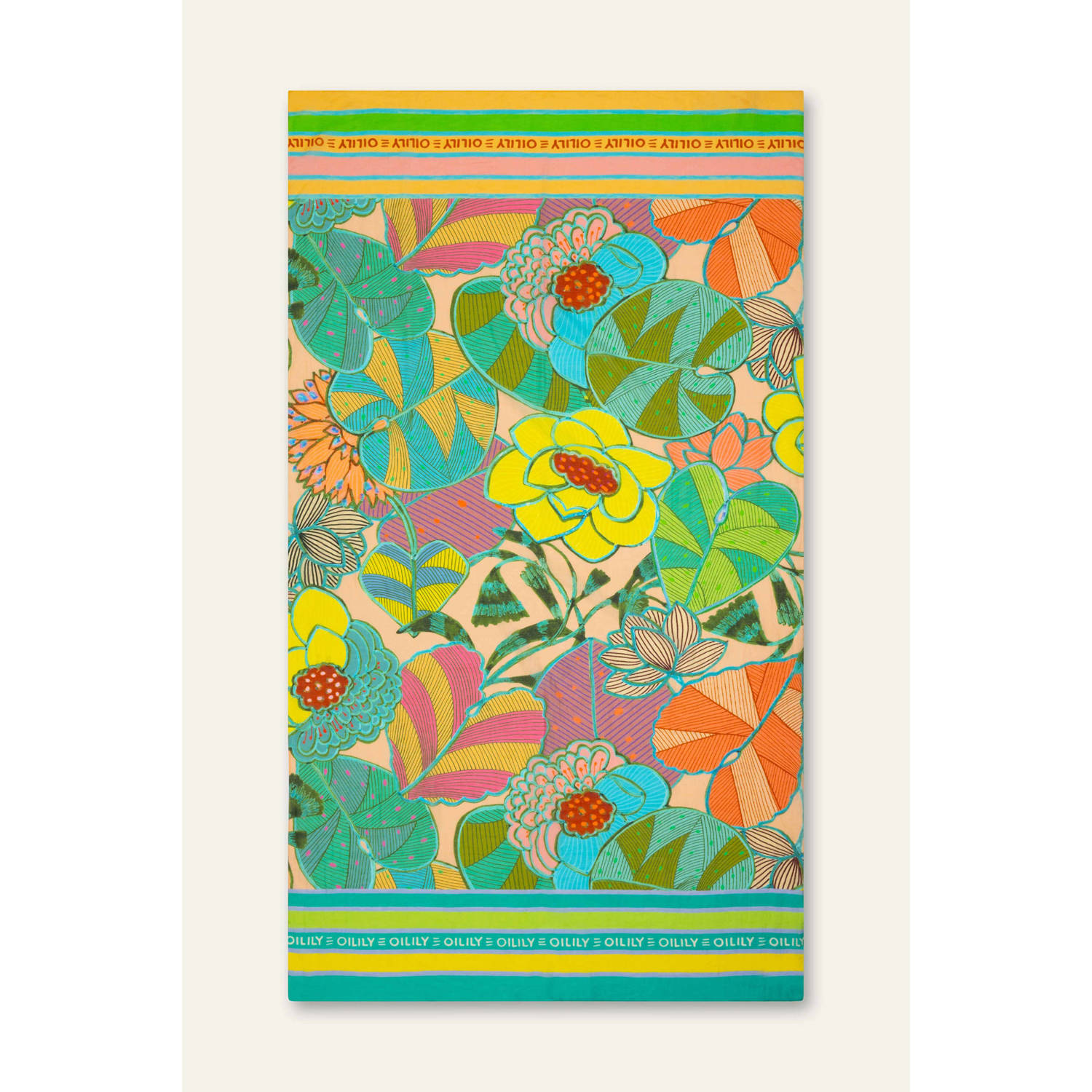 Oilily sjaal Artisan met bloemen multi