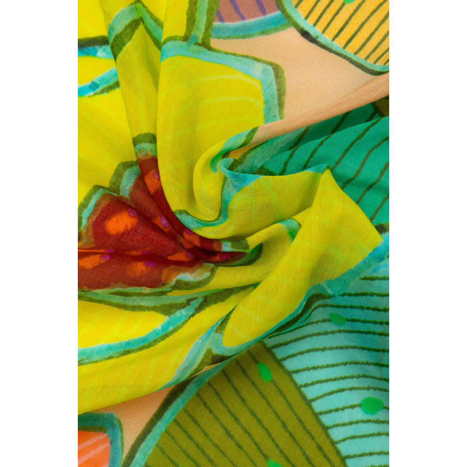 Oilily sjaal Artisan met bloemen multi