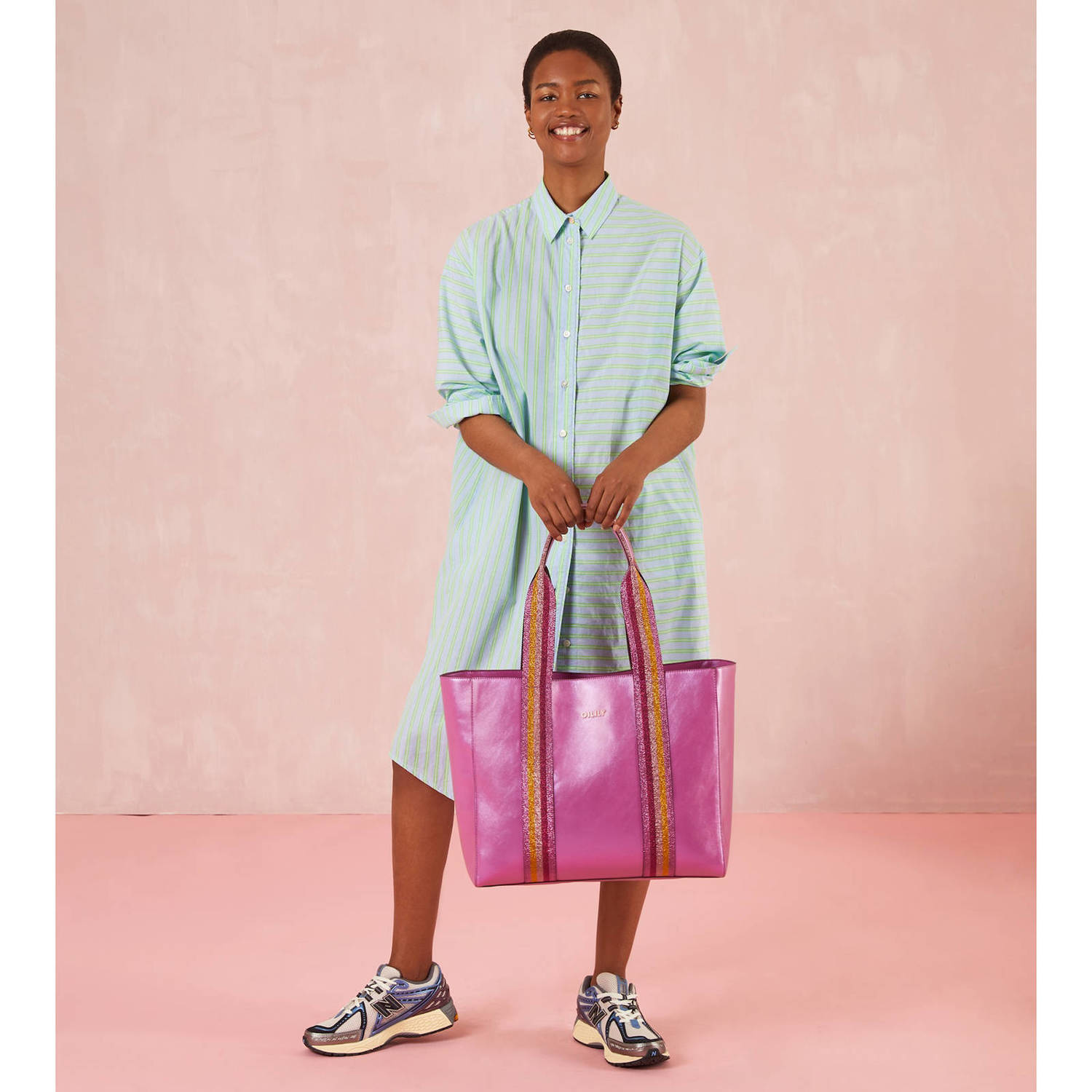 Oilily metallic shopper Hoop paars
