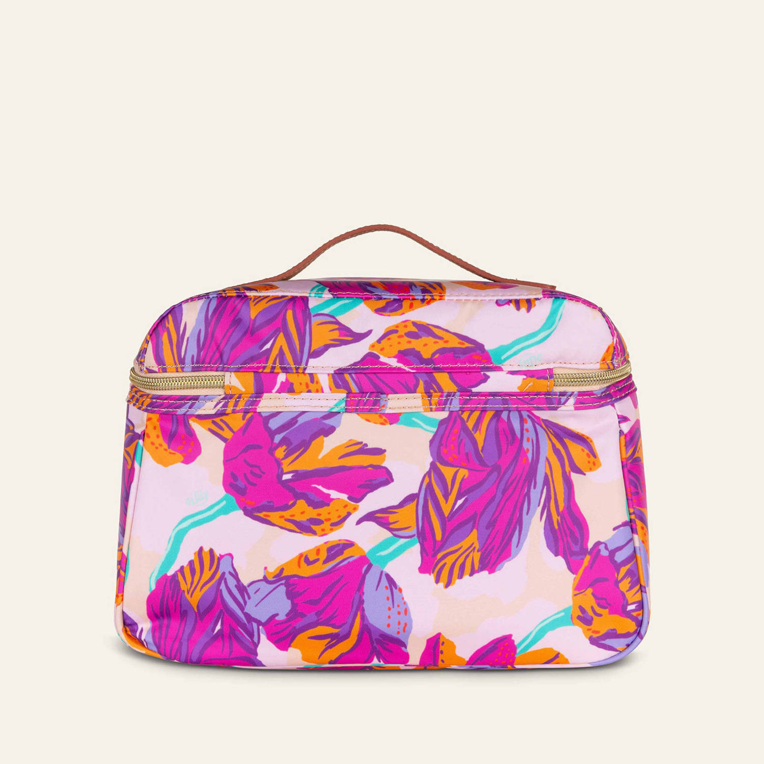 Oilily beautycase Coco met bloemen fuchsia